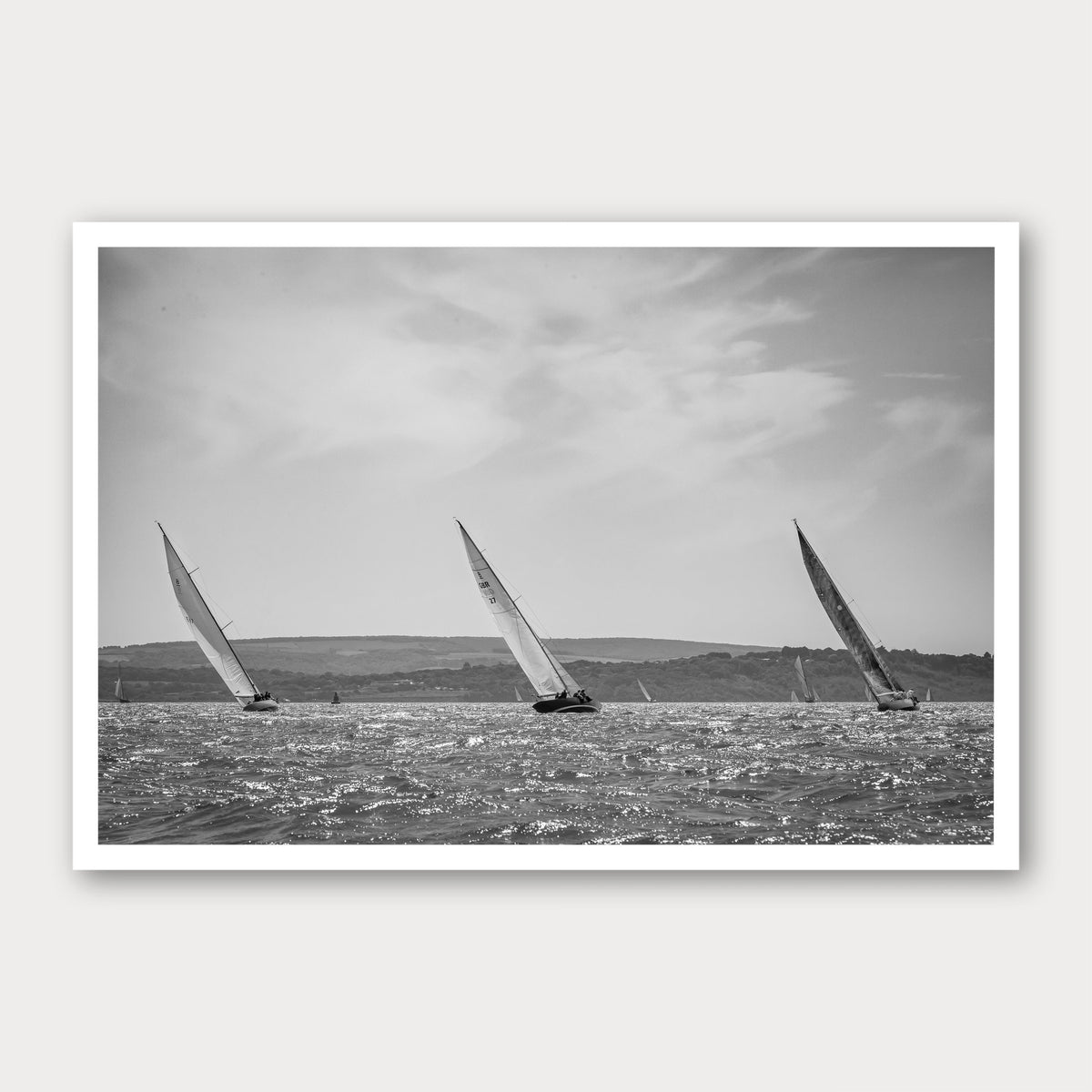 A photographic print of 8 Meters, framed with a white border and shown against a light gray background.