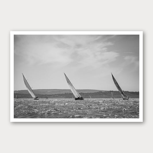 A photographic print of 8 Meters, framed with a white border and shown against a light gray background.