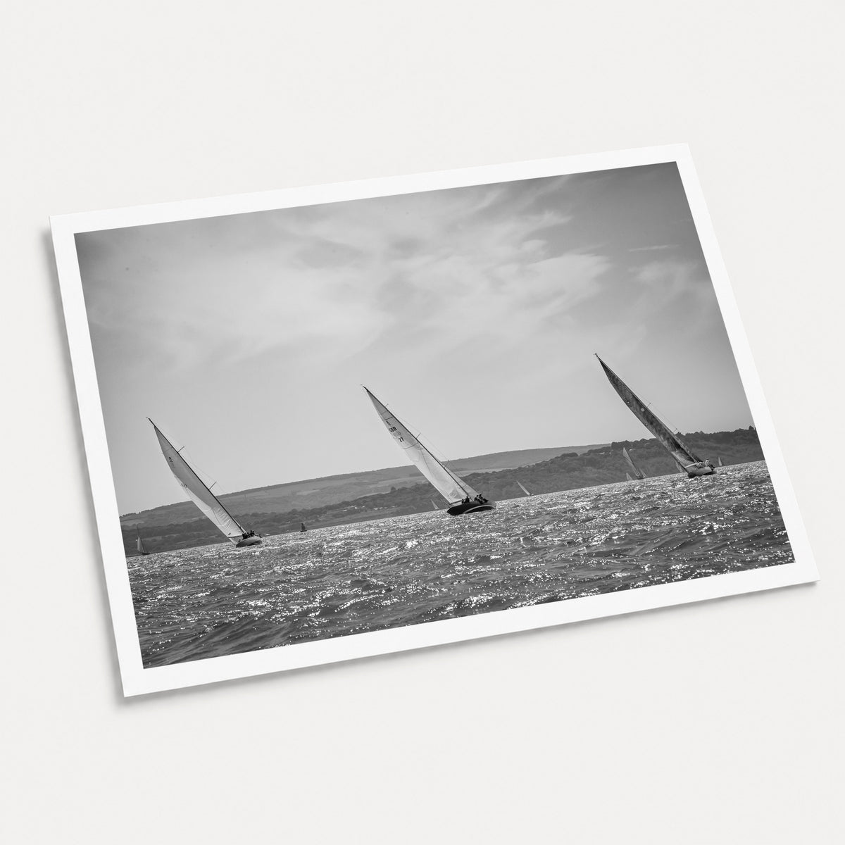 A photographic art print of 8 Meters, displayed at an angle on a light gray background.