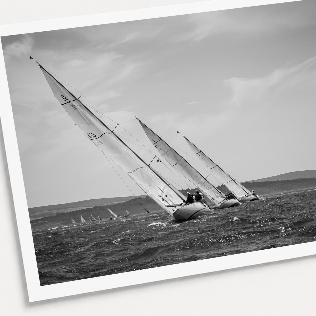 A photographic print of Close Hauled, shown with a white border and angled presentation on a light background.
