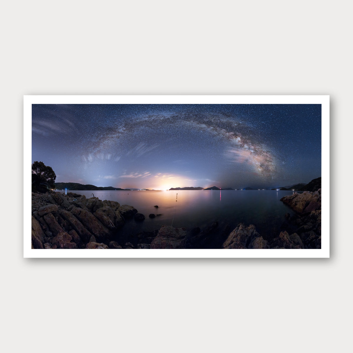 A photographic print of Turkish Delight, framed with a white border and shown against a light gray background.