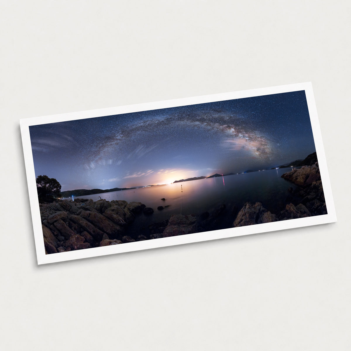 A photographic art print of Turkish Delight, displayed at an angle on a light gray background.